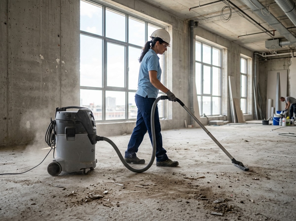 Bauendreinigung mit Industriesauger