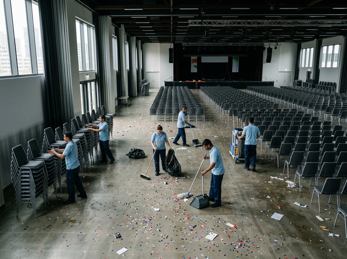 Eventreinigung Berlin – Reinigung einer Veranstaltungshalle nach einem Event